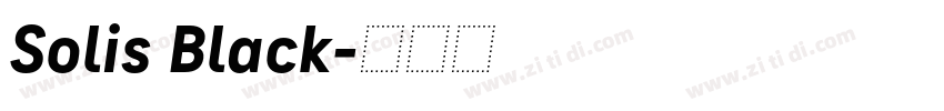 Solis Black字体转换
